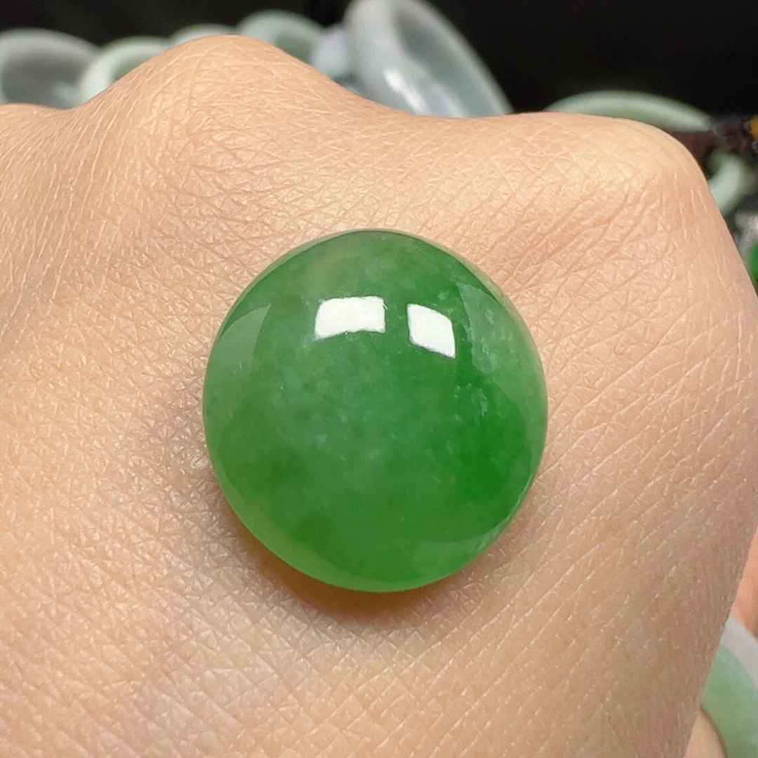 翡翠未镶嵌耳饰蛋面