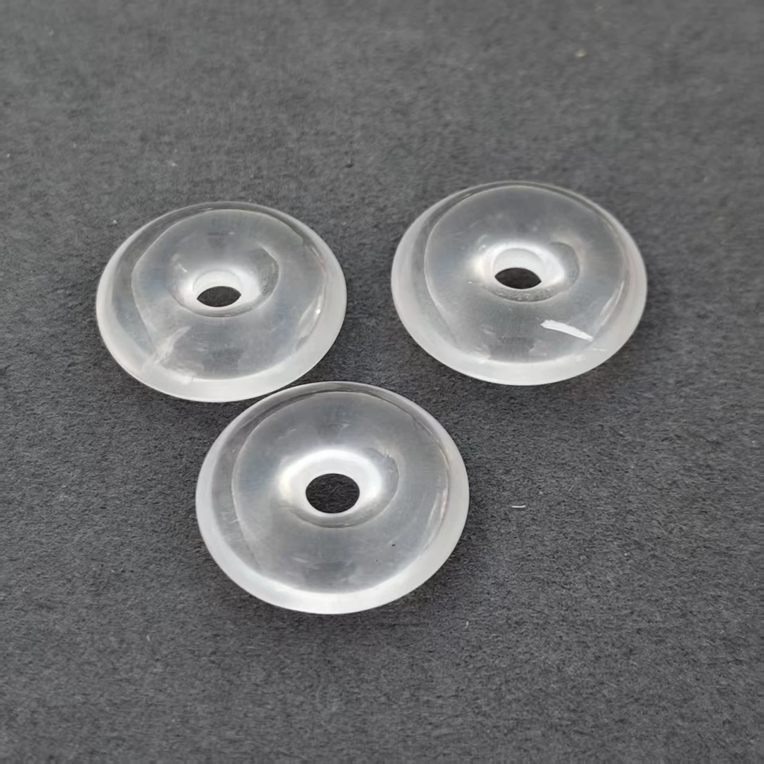 【书记甄选】天然奶白晶平安扣吊坠 多样性发一件 8273NZ