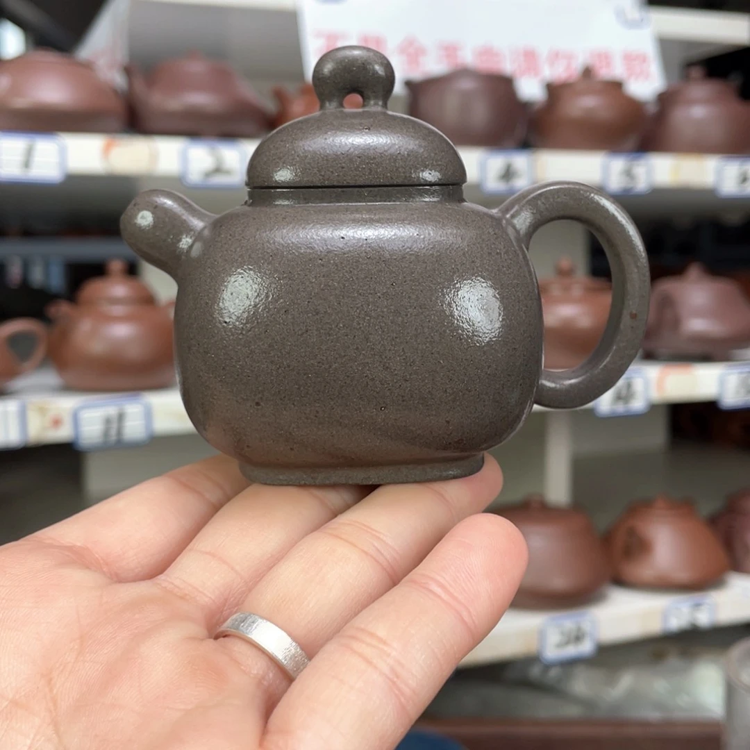 紫砂茶壶青灰段全手工120毫升