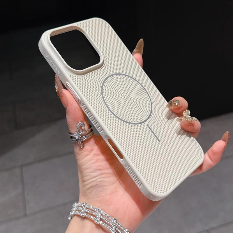 Magsafe磁吸适用苹果16promax手机壳iphone15/14透气散热13防摔12