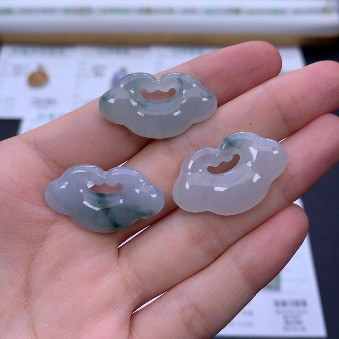 裸石翡翠翡翠如意锁（多样性任选其一发货）
