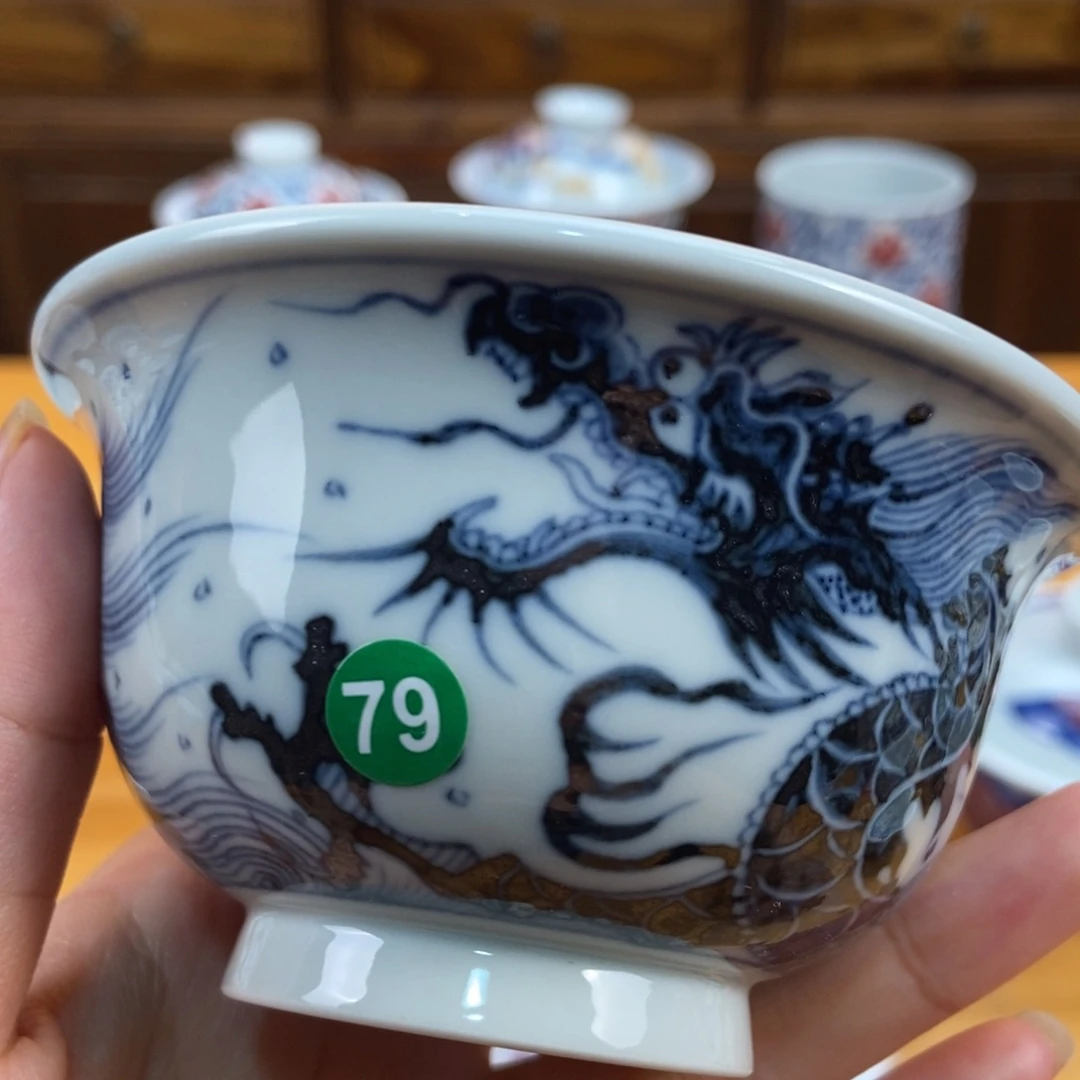 手绘现代茶具非古董