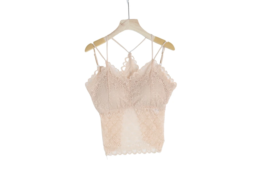 N0084女士蕾丝文胸美背吊带背心胸垫透气柔软不闷汉性感百搭休闲