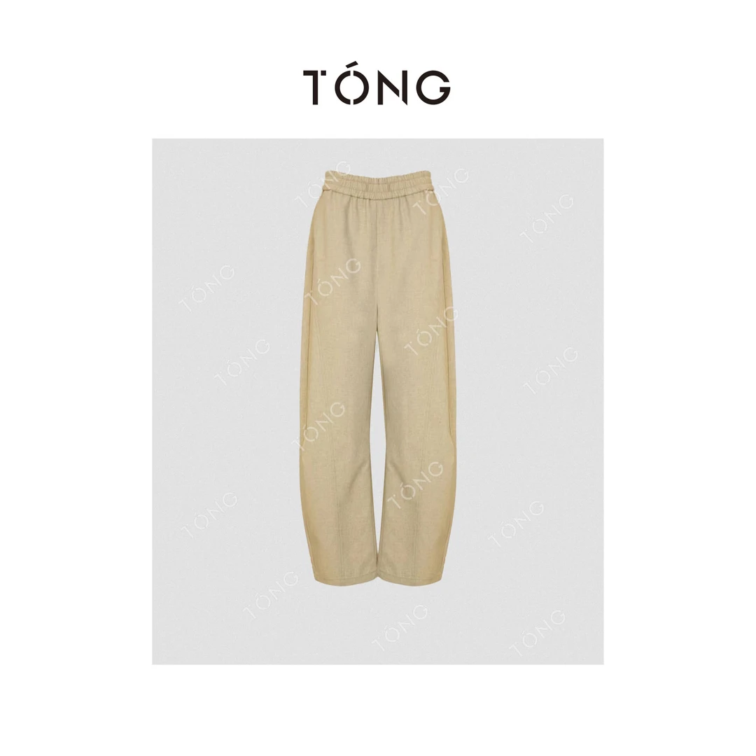 【夏日拍档】限定高支强捻亚麻香蕉裤休闲裤 G00376