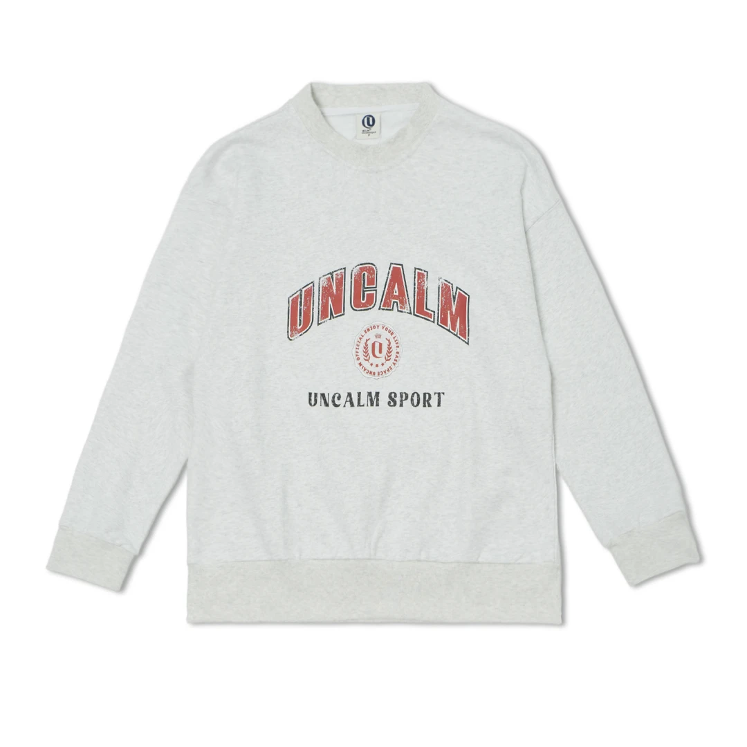 易燃空间日系复古圆领卫衣款秋季宽松设计感套头长袖上衣