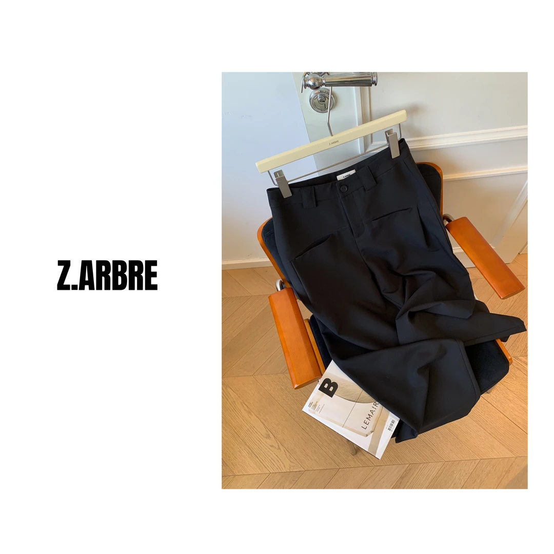 Z.ARBRE “超有调性” 重工精做设计师黑色直筒西装裤女