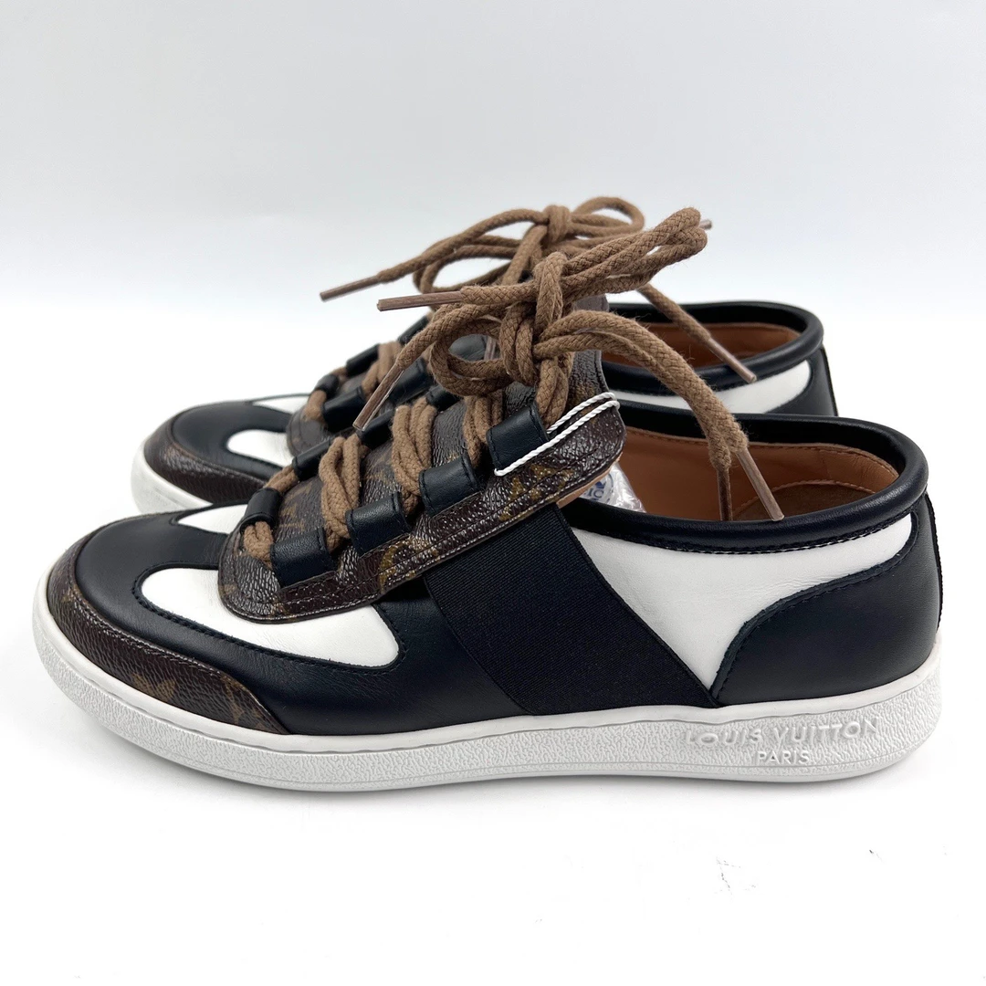 95新 LouisVuitton/路易威登 37码 老花拼接板鞋 lm4170