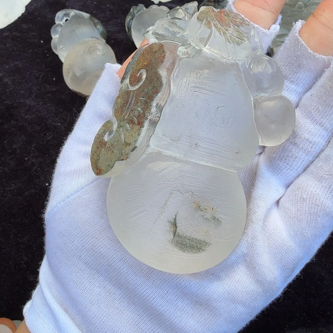 水晶摆件未镶嵌水晶可***?
