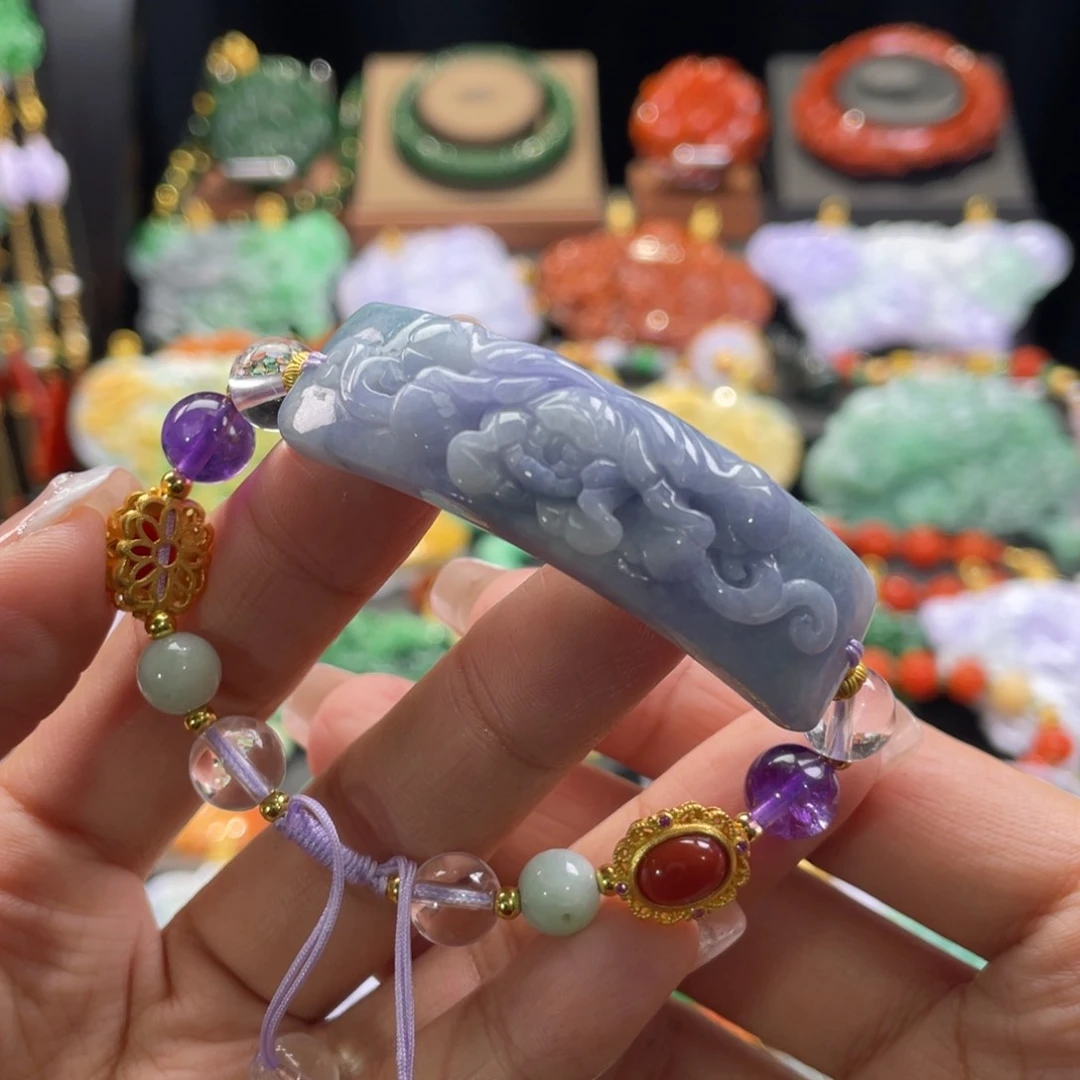 翡翠手链未镶嵌代编织