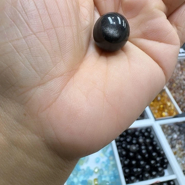 手链水晶未镶嵌银耀石单珠16mm左右