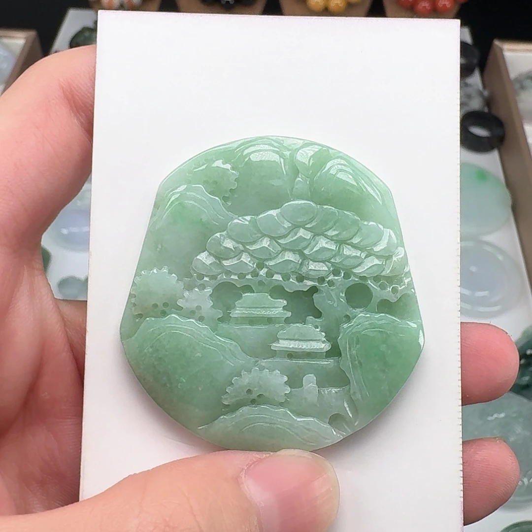 翡翠未镶嵌颈饰天然翡翠