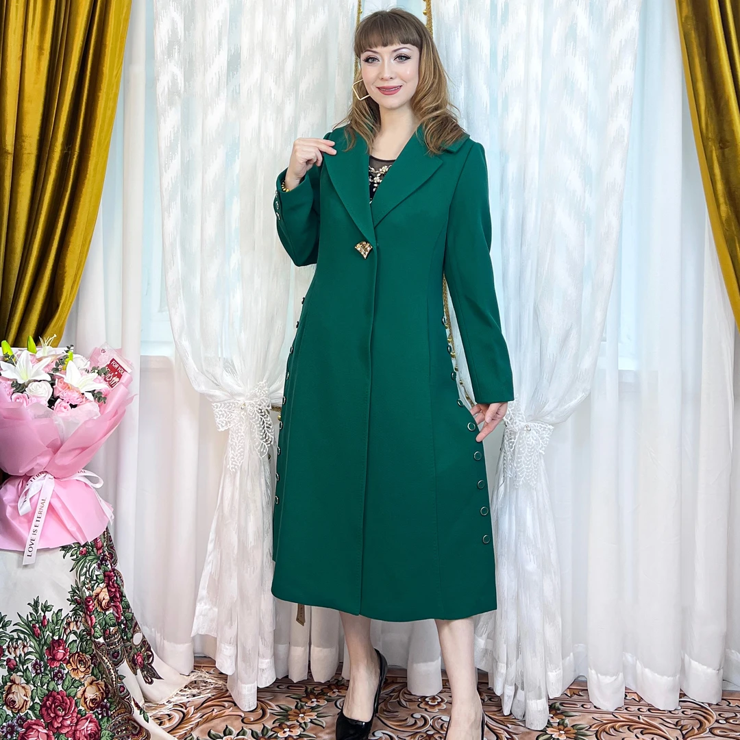 9921新款厚风衣气质时尚百搭女士显瘦设计师中长款收腰韩版轻奢