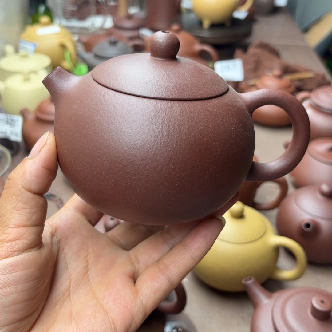 紫砂茶壶底槽清半手工280cc