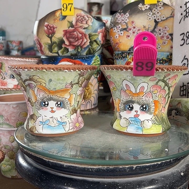 满38包邮 景德镇幸运花盆