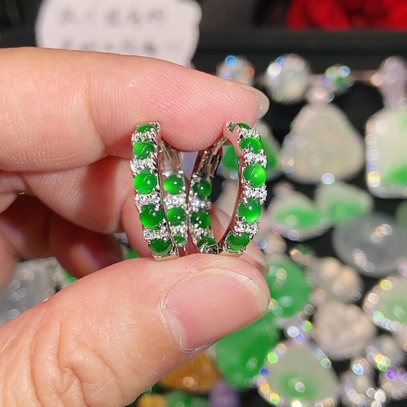 【闪购商品】未镶嵌翡翠耳饰天然翡翠