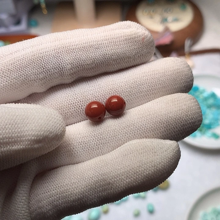 健***男南红玛瑙未镶嵌珠宝奇石大桶珠