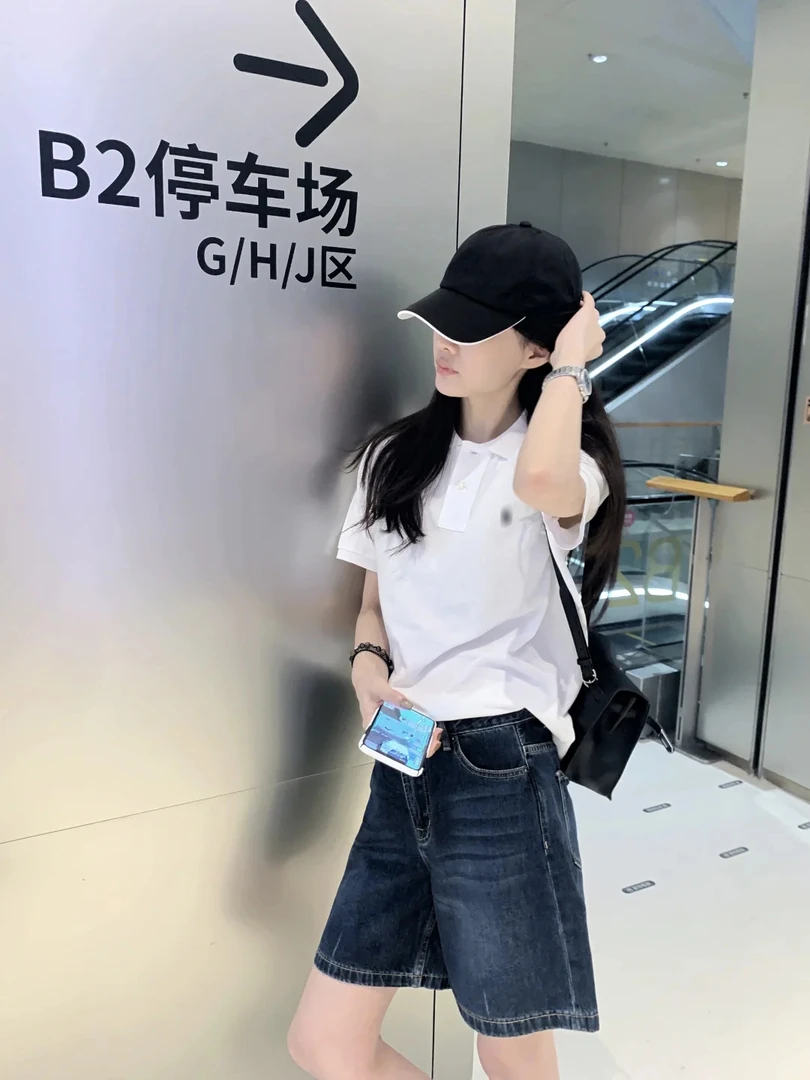 韩版简约学院风显瘦春夏T恤短袖牛仔时尚休闲百搭夏季宽松阔腿