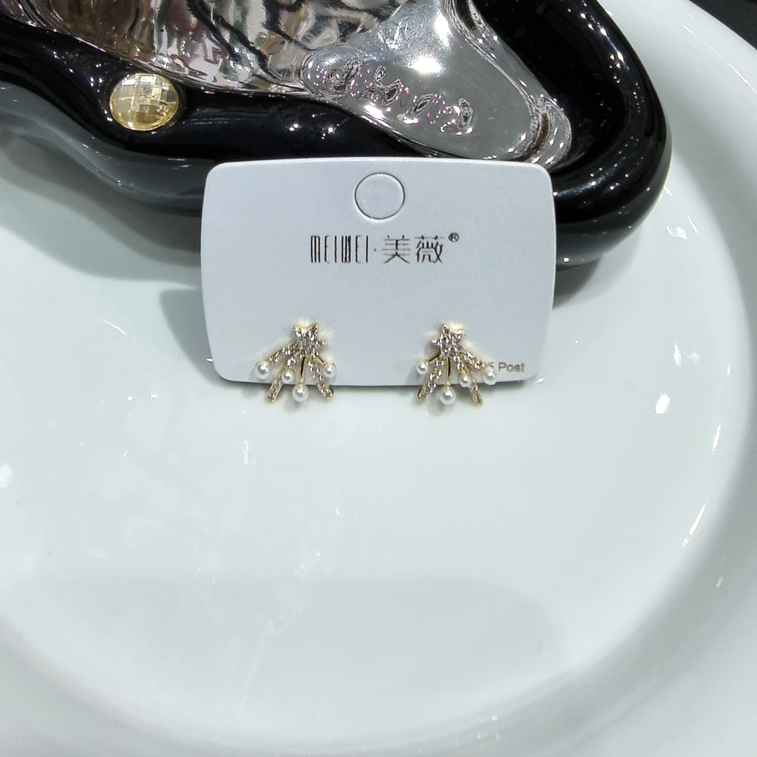 铜合金耳饰 66区 6616 轻奢新款时尚手工简约套装饰品