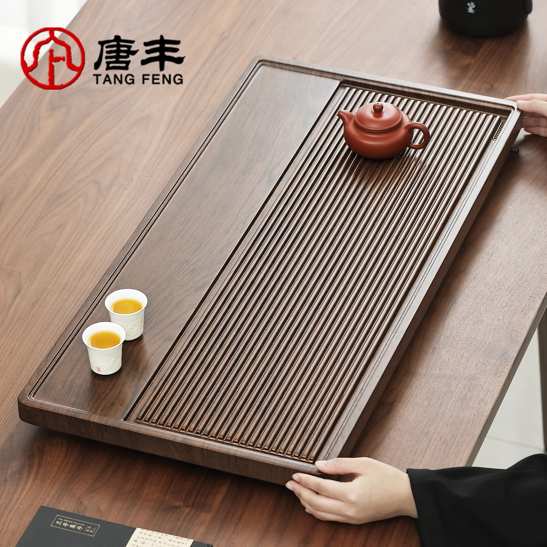 唐丰新款茶盘家用办公室实木仿电木款小型茶台年轻人泡茶专用托盘
