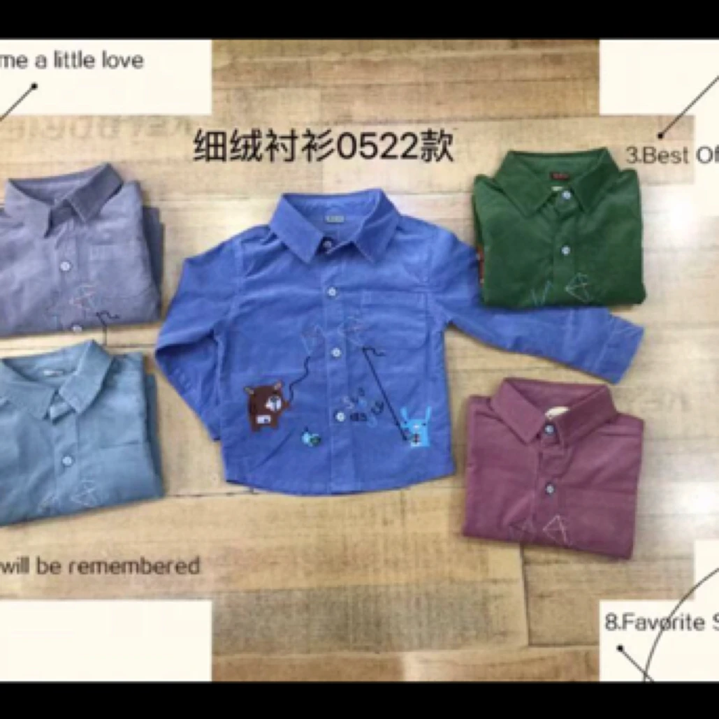随机花形爆款0522高端洋气时尚弹力条绒超柔衬衣
