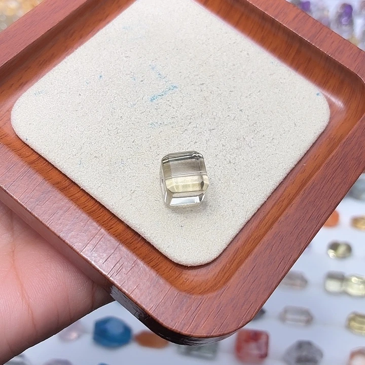 银S925镶嵌珠宝半成品水晶黄水方糖