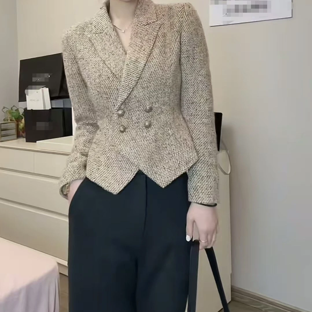 新款轻奢时尚小香风外套百搭裤子女装