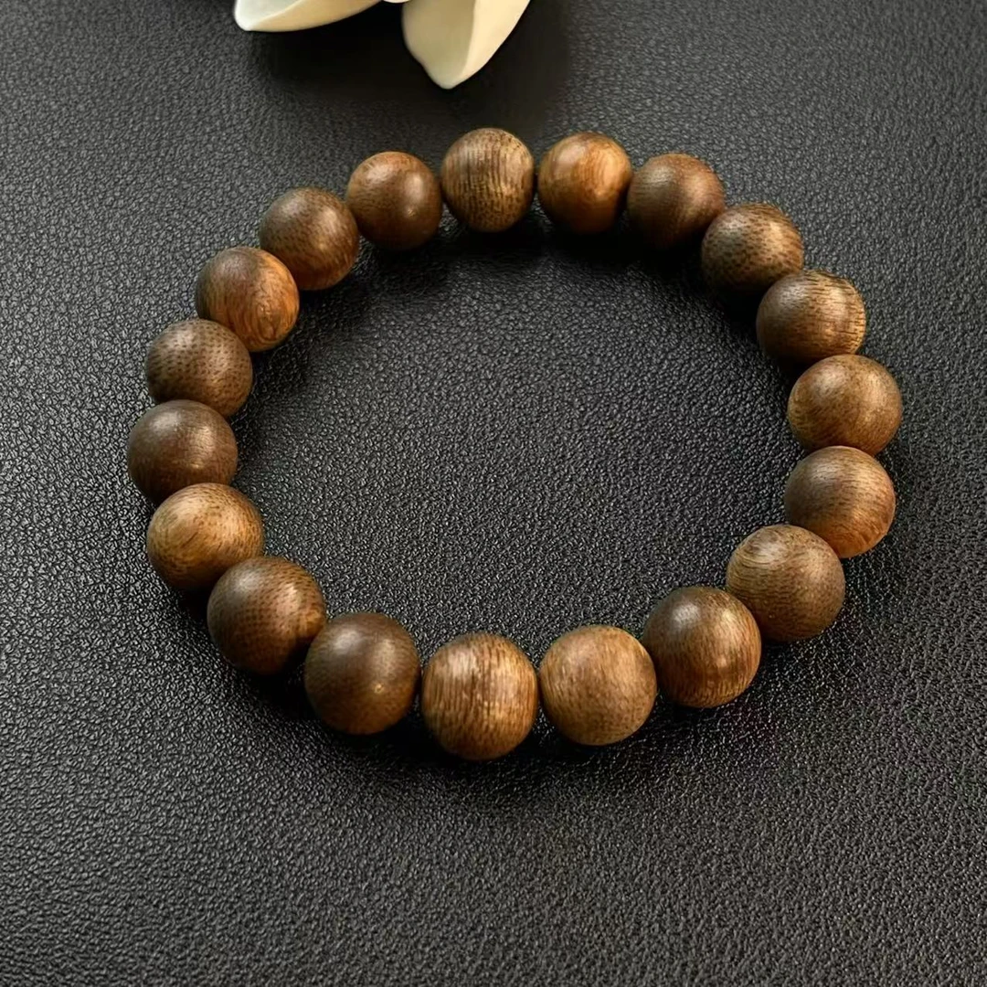 【体验】【梧】D001海南沉水沉香1.0单圈圆珠手串（多样性发货一条）