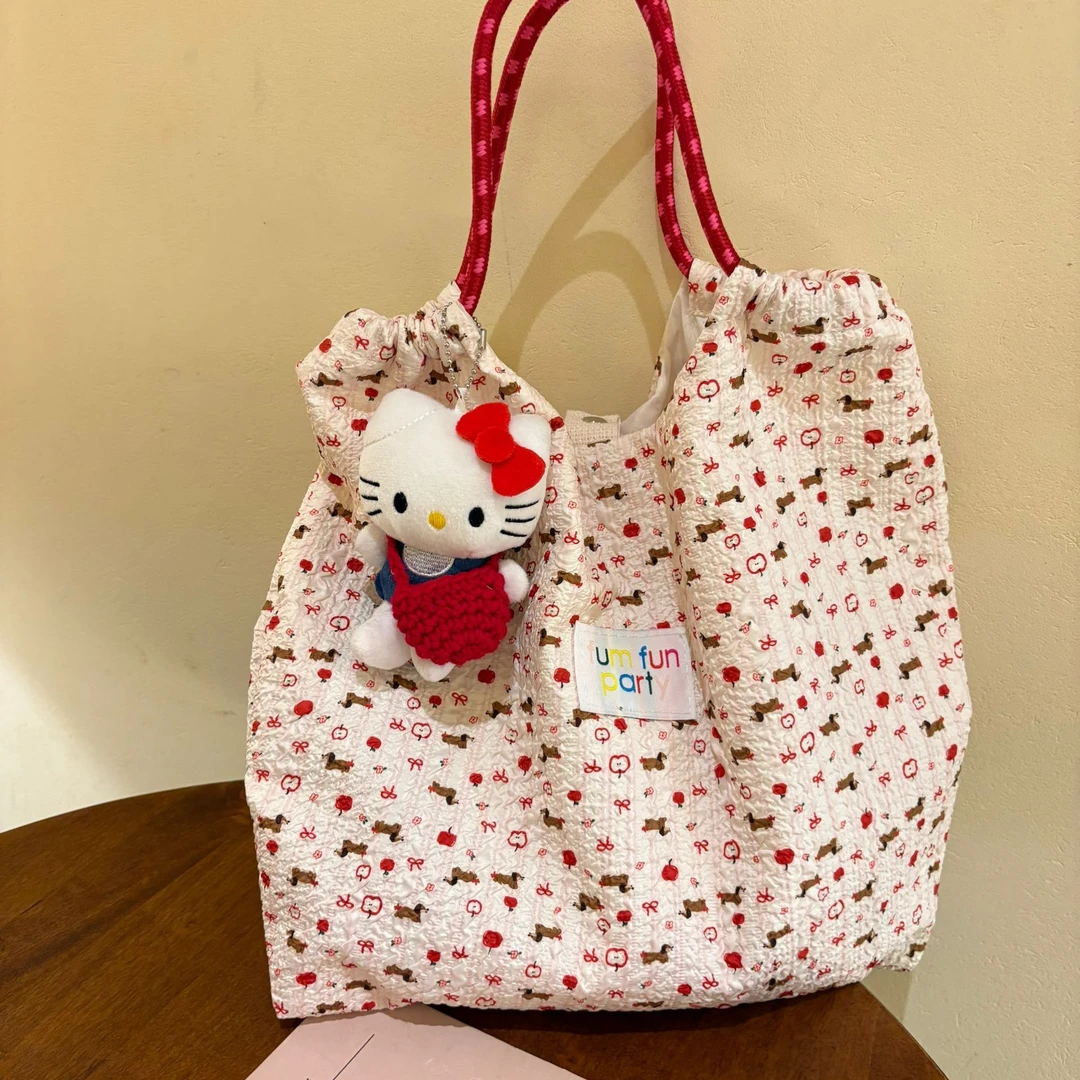 新款高颜值大容量外出手拎卡通手提包日常通勤韩系简约百搭包gf