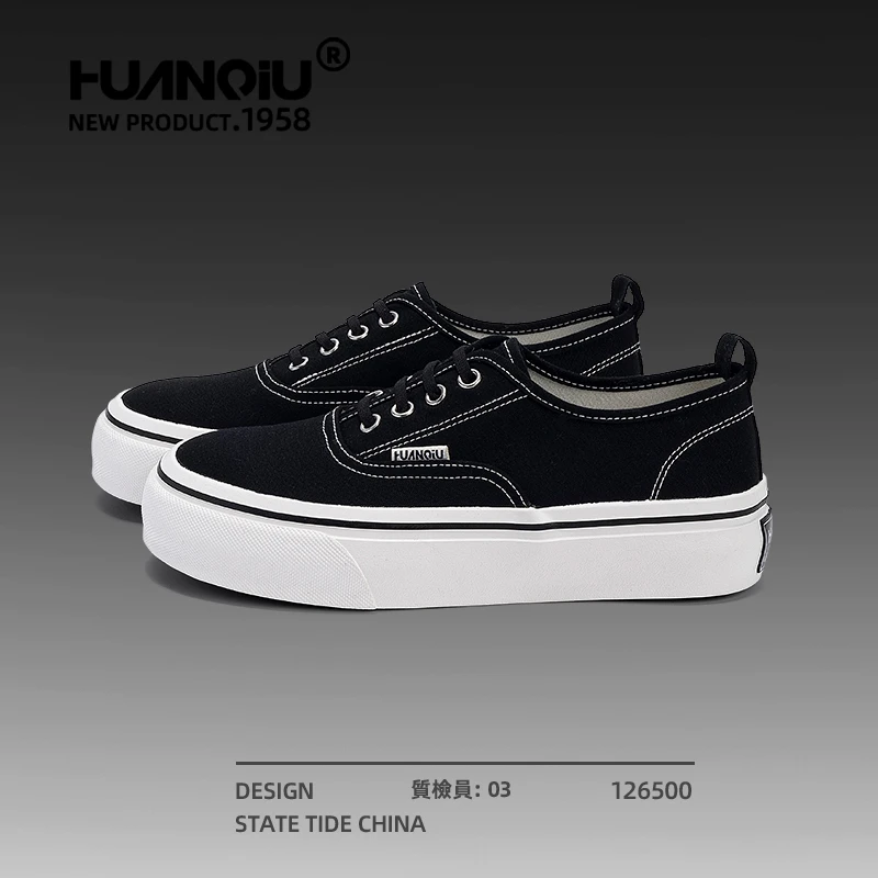 环球复古帆布鞋女2025新款秋冬轻便运动休闲板鞋百搭厚底鞋子女款