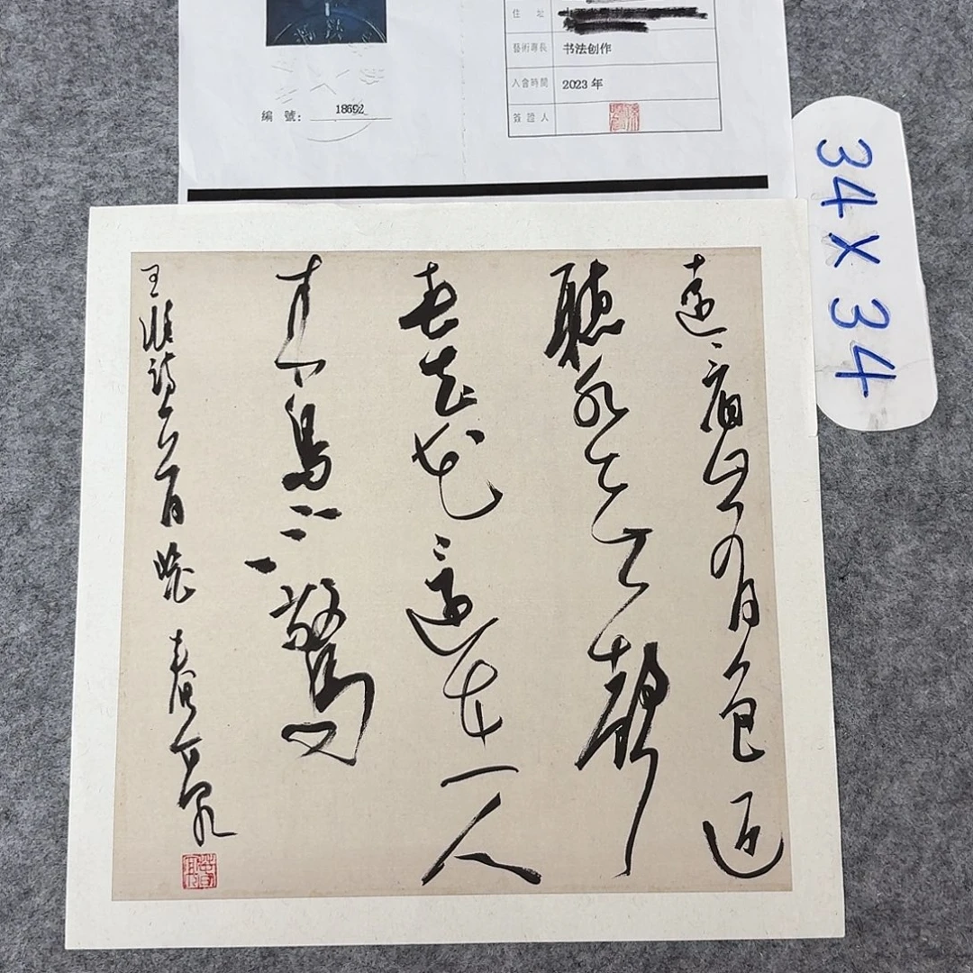书法中书裴春亮34×34