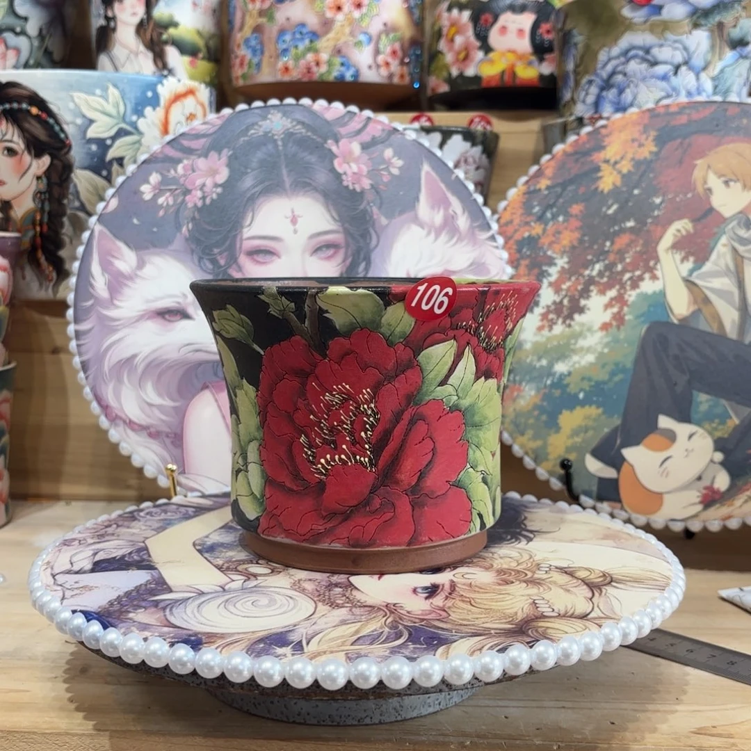 景德镇手绘花盆陶瓷14-11