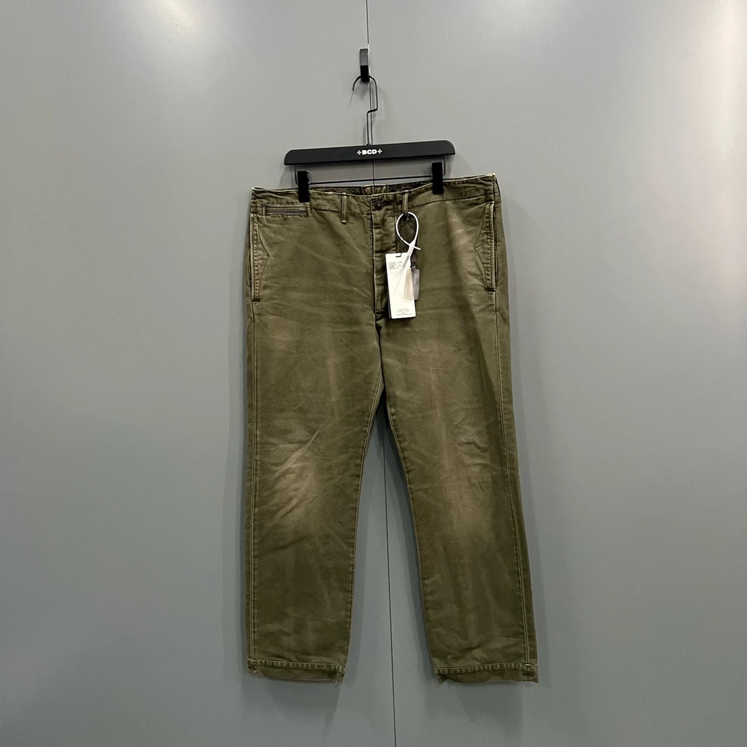 95新 Ralph Lauren/拉夫劳伦 （ll) 军绿水洗阔腿裤 38码/101843