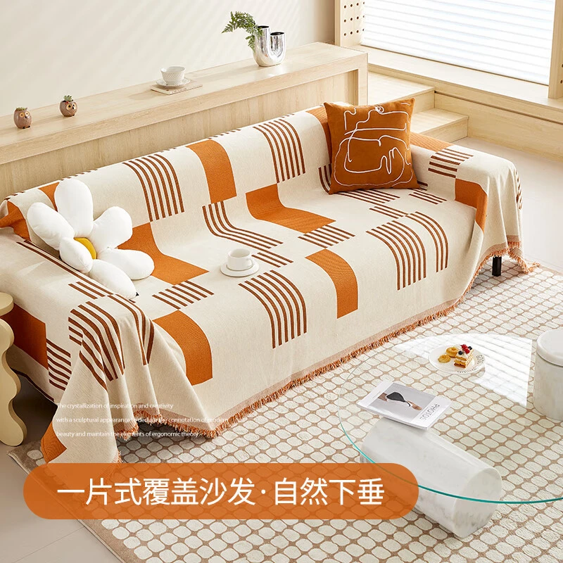 简约平行面防滑沙发垫通用沙发垫客厅雪尼尔沙发套罩防尘网红全盖