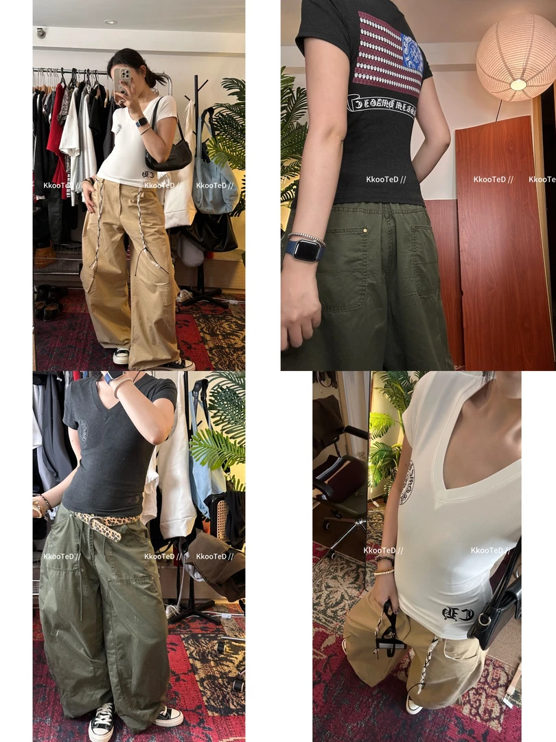 KkK【中古灰| 白】经典街头美式克罗T恤