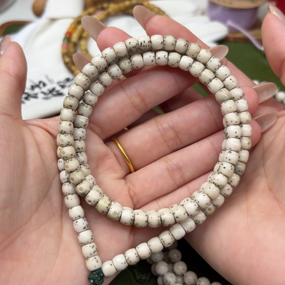 手串星月菩提5*6直切鼓珠108❗️大留白❗️石玉料❗️