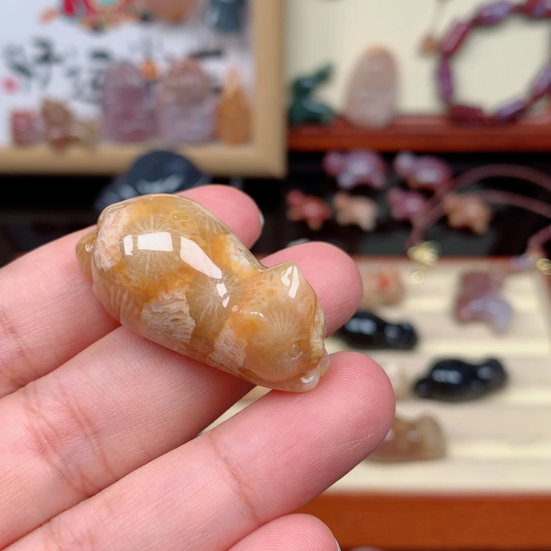 未镶嵌颈饰硅化玉