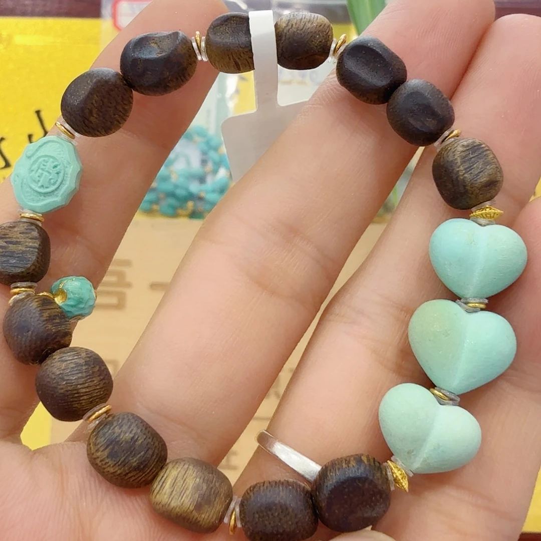 绿松石18K金镶嵌配饰