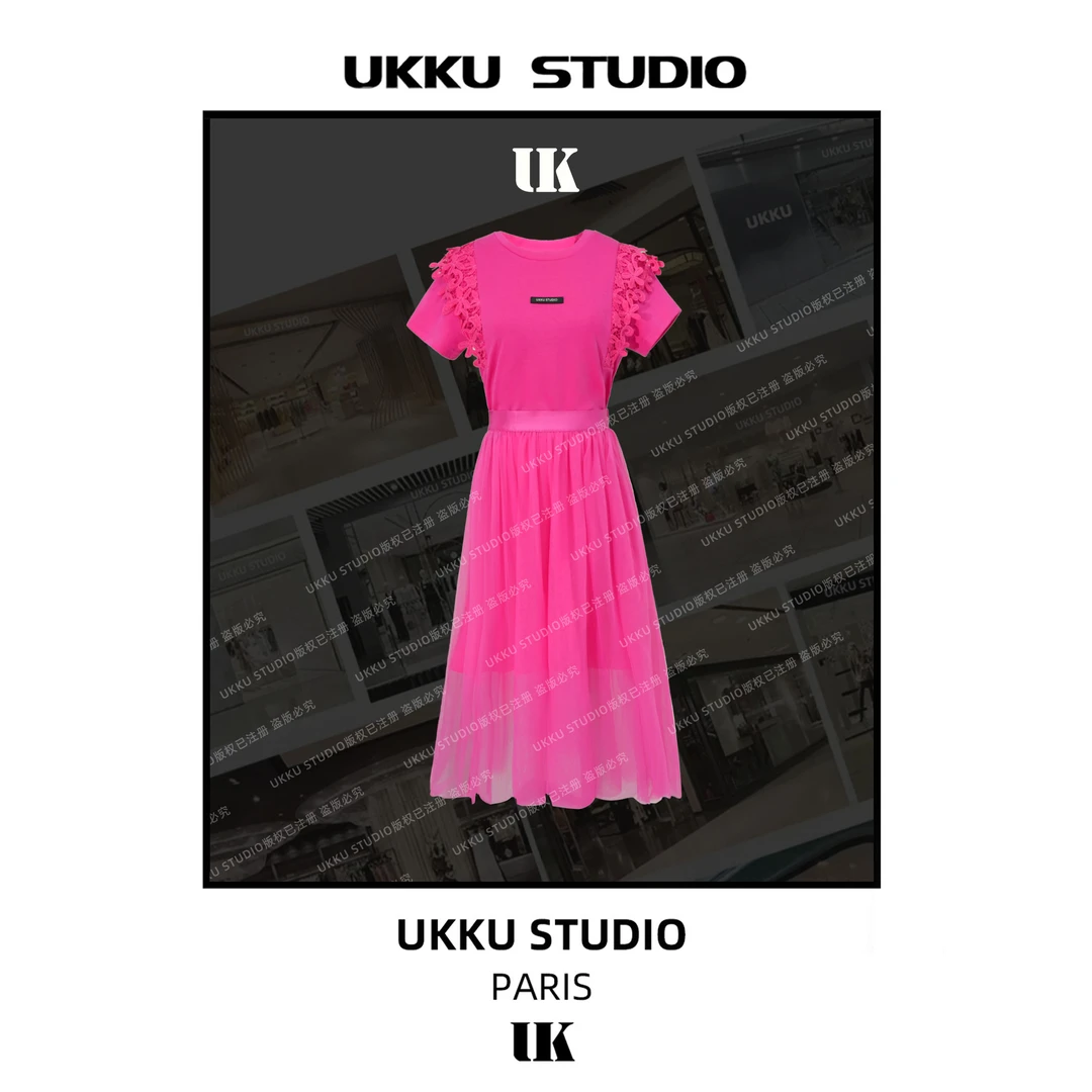 秀秀【UKKUSTUDIO】夏季潮流轻奢时尚休闲气质女士连衣裙614188