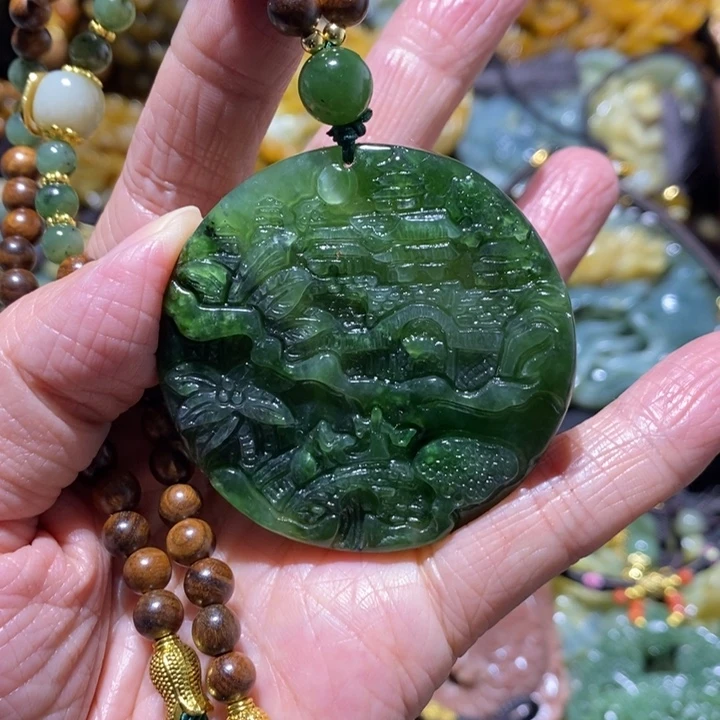 岫玉岫玉吊坠未镶嵌