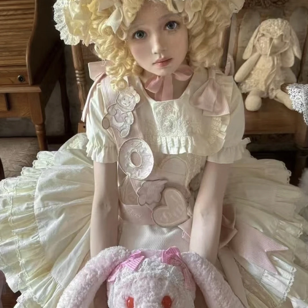 【格林城堡古董熊熊】现货 秒发 Lolita低腰op可爱Doll感