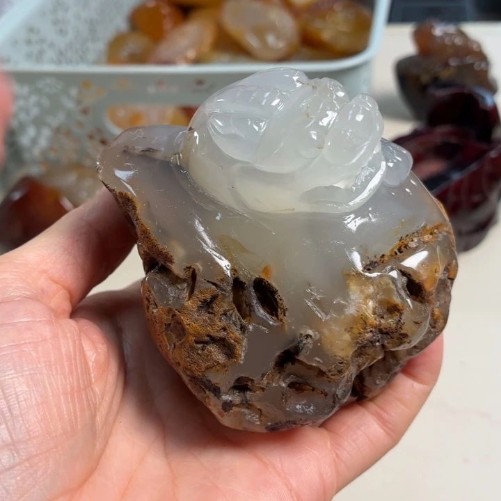 玛瑙/玉髓未镶嵌吊坠(不含链)