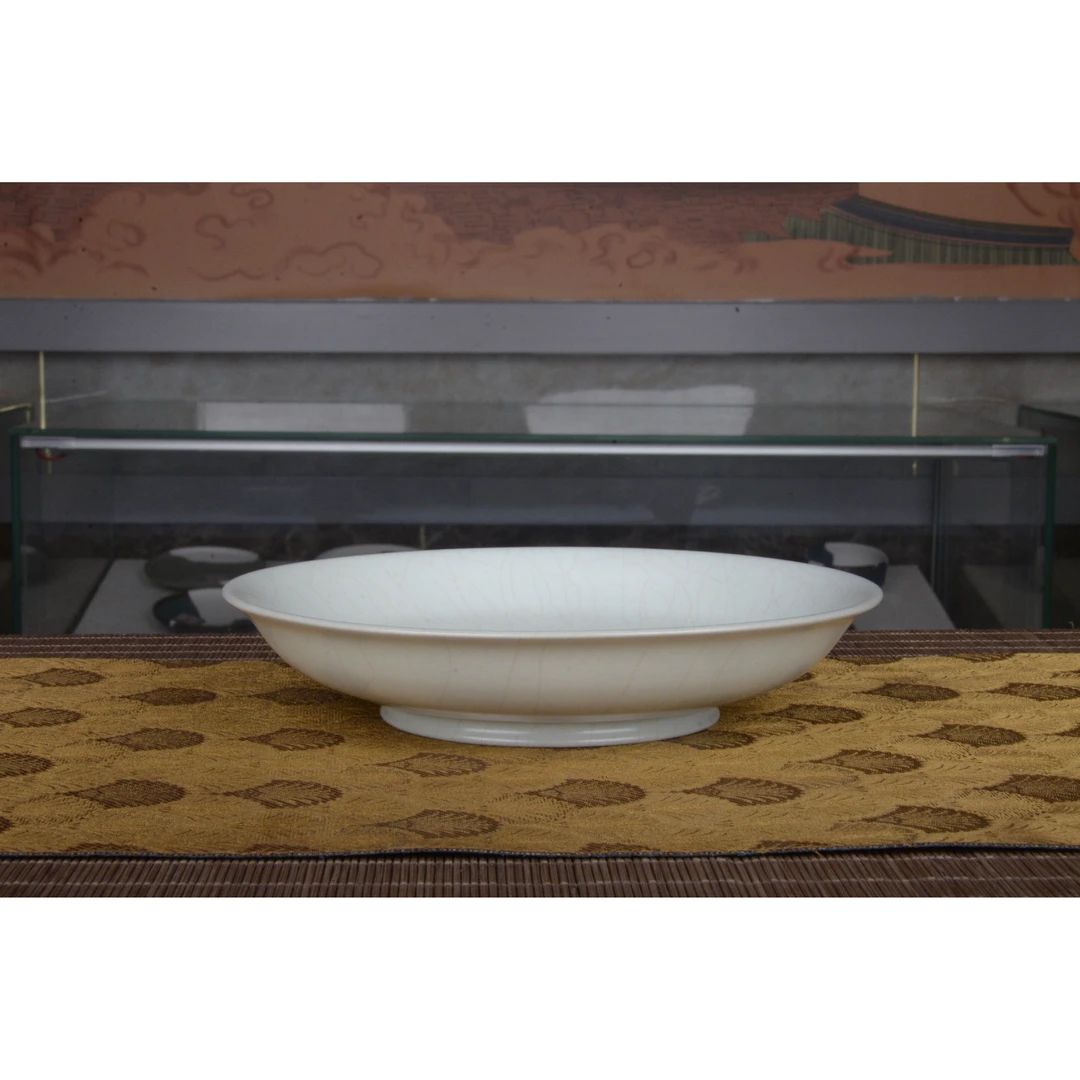 ZTQ青穹.坤舆月白盘 口径约17cm