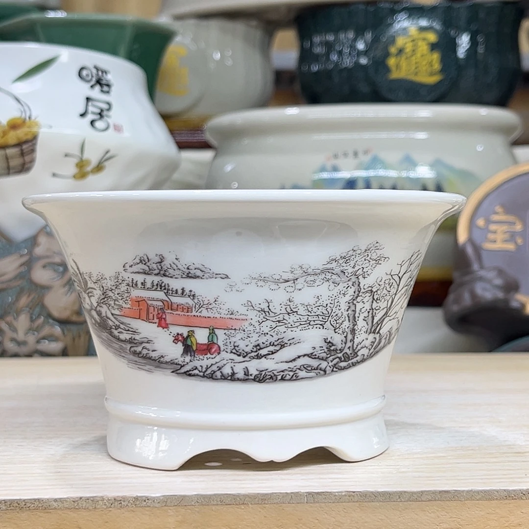 陶瓷绿植多肉微瑕花盆口径13*7.5