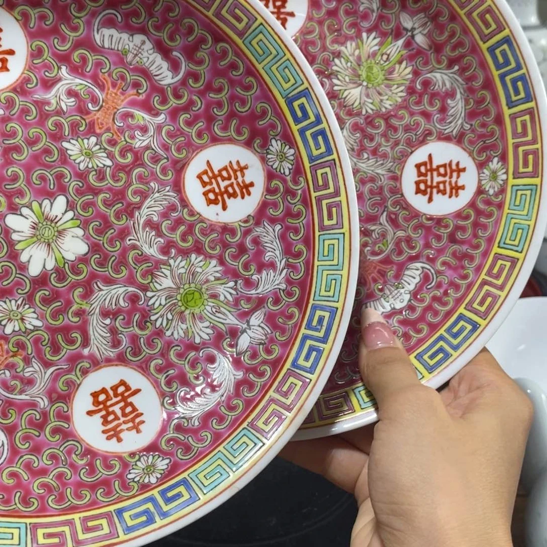 夜***河摆件四大喜事21.5公分盘