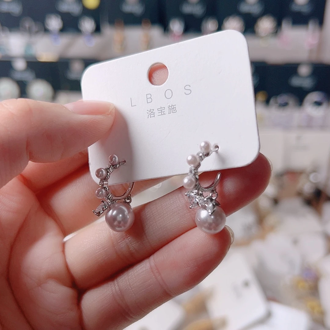 锆石纯铜合金耳环的