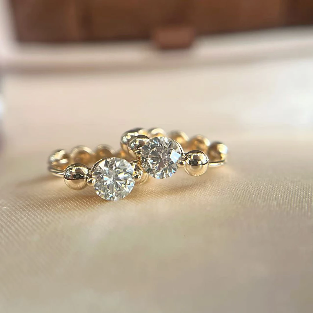 CFJEW 18K金天然钻石80分耳扣气质轻奢时尚百搭简约