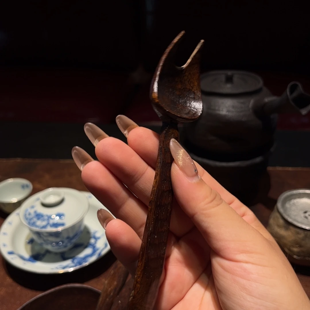 布***灵手工 木质 大漆 叉子