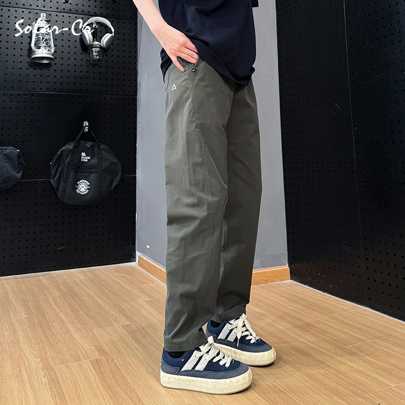 solarcr2025款夏季白标小三角宽松休闲裤锥形机能工装裤男女同款