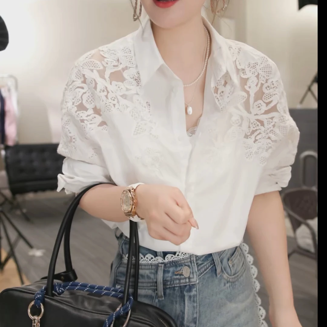 【白天鹅】2025早春新款时尚休闲气质轻奢衬衣LK2501741