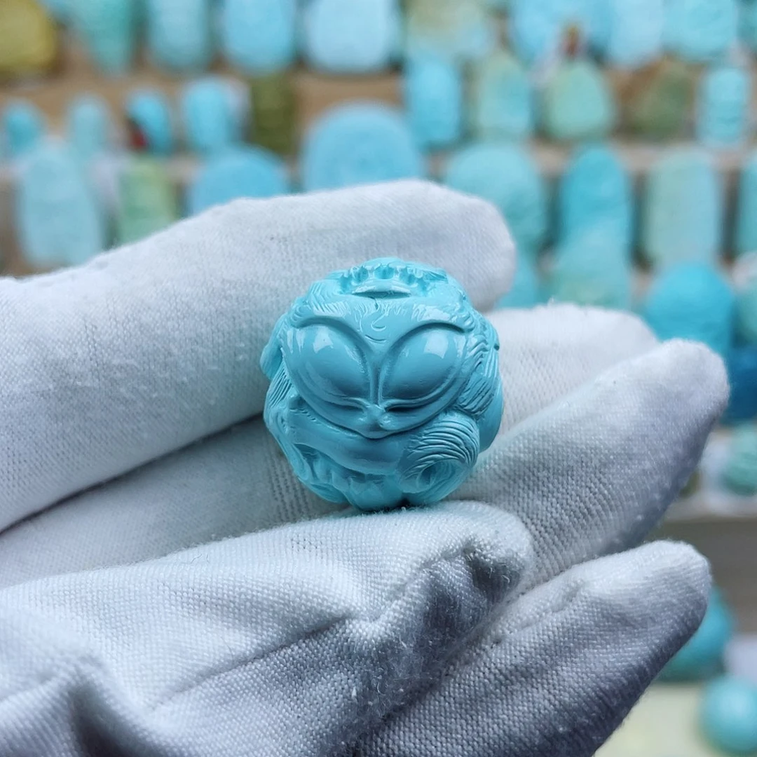 未镶嵌绿松石珠宝奇石20mm